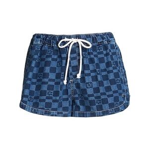 ROXY Women's New Impossible Printed - Denim Shorts Light Blue New with tags